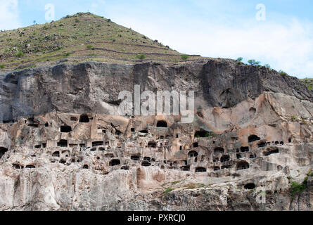 La Géorgie, Samtskhe-Javakheti, cité troglodytique Vardzia Banque D'Images