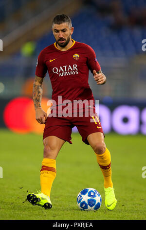 Stadio Olimpico, Rome, Italie. 23 Oct, 2018. Ligue des Champions de football, Roma contre le CSKA Moscou, Aleksandar Kloravov contrôle la balle : Action Crédit Plus Sport/Alamy Live News Banque D'Images