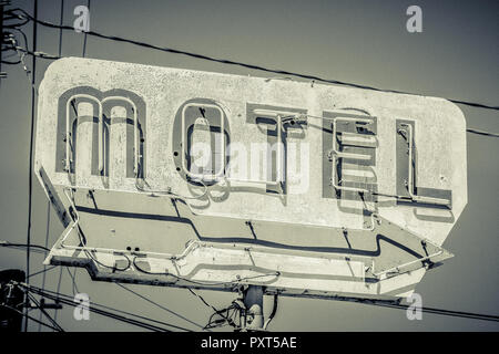 Ancien, vintage motel sign Banque D'Images