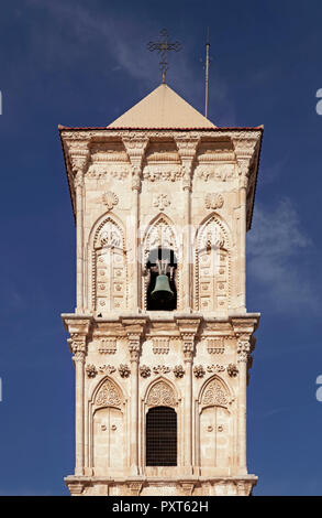 Clocher de l'Église orthodoxe grecque, Lazare, Agios Lazaros, Larnaka, sud de Chypre, Chypre Banque D'Images