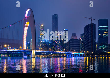 Skyline de Guangzhou. Guangzhou, Chine Banque D'Images