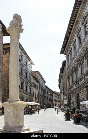 Italien, Städtchen Montepulciano dans der Toskana, Italie, Montepulciano en Toscane, Toscane, Montepulciano, ville, ville, province, pittoresque, Sienne, moi Banque D'Images