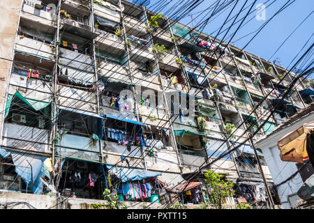 Ancienne résidence de Chinatown, Bangkok, Thaïlande Banque D'Images