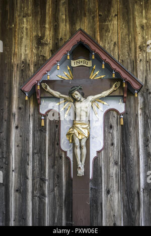 Route de culte, crucifix en Bavière, Allemagne Banque D'Images