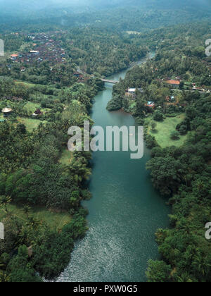 L'INDONÉSIE, Bali, vue aérienne de l'île de Bali Banque D'Images