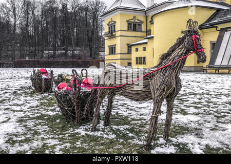 Marché de Noël Palais Hellbrunn, Salzbourg, Autriche Banque D'Images