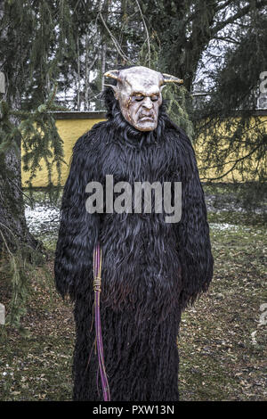 Krampus ou masque diable, Salzbourg Autriche Banque D'Images