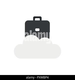 L'icône d'illustration vectorielle, concept de porte-documents sur le cloud. Illustration de Vecteur