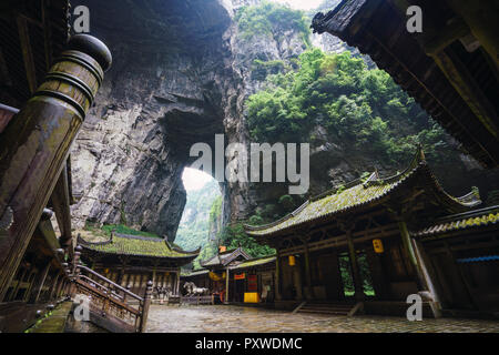 Chine, province du Sichuan, karst Wulong Géologie National Park Banque D'Images