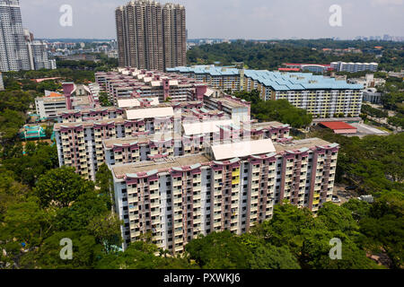 Vue aérienne de Tanglin Halt estate à Singapour Banque D'Images