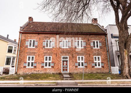 Musée interactif de l'histoire néerlandaise coloniale et culture dans un 18ème siècle maison en brique rouge. Banque D'Images