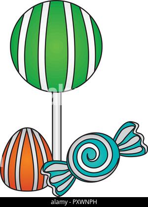 Confiserie bonbons sweet lollipop vector illustration libre Illustration de Vecteur