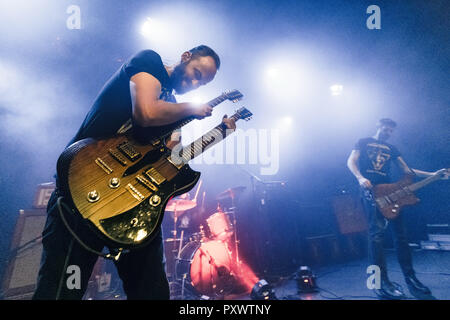 Danemark, copenhague - Octobre 22, 2018. Le groupe de metal américain avenir Usses effectue un concert live à l'hôtel Cecil à Copenhague. (Photo crédit : Gonzales Photo - Peter Troest). Banque D'Images