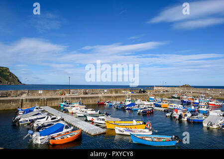 Le port de Gardenstown. Banque D'Images