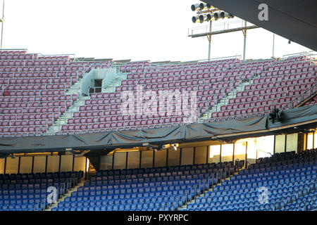 Barcelone, Espagne. 24 octobre, 2018. 24 octobre 2018, le Camp Nou, Barcelona, Espagne ; Ligue des Champions de football, Barcelone et l'Inter Milan ; Camp Nou vide avant le match : Crédit UKKO Images/Alamy Live News Banque D'Images