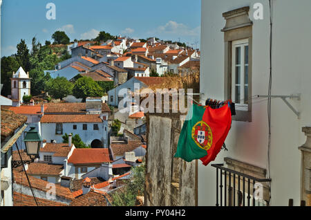 Pavillon portugais à Castelo de Vide, Portugal Banque D'Images