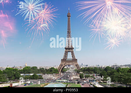 La Tour Eiffel et Paris cityscape Banque D'Images