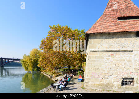 Maribor (Marburg an der Drau) : Tour de l'eau, de la rivière Drave dans , Stajerska (Styrie), Slovénie Banque D'Images