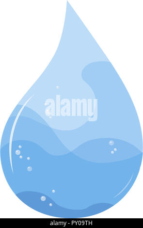 Illustration vecteur icône Goutte d'eau isolé sur fond blanc. Symbole de la vie sur terre. De l'habitat propre Banque D'Images