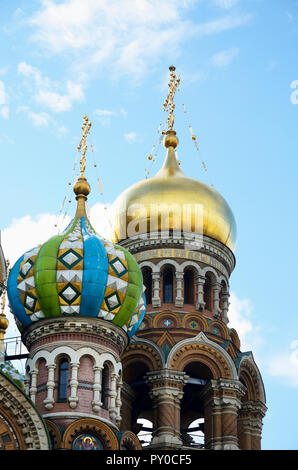 Détail Eglise du Sauveur sur le Sang Versé. Saint Petersburg, Russie, Nord-Ouest. Banque D'Images