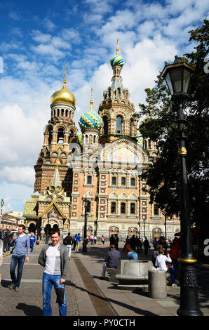 Eglise du Sauveur sur le Sang Versé. Saint Petersburg, Russie, Nord-Ouest. Banque D'Images