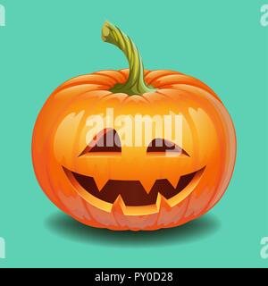 Citrouille Halloween creepy - visage sourire Jack o lantern Illustration de Vecteur