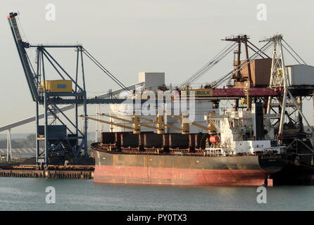 AJAXNETPHOTO. En 2018. DUNKERQUE, FRANCE. - Chargement de charbon - LE VRAQUIER BULK JULIANA AMARRÉE À L'INSTALLATION DE CHARGEMENT DE CHARBON. PHOTO:JONATHAN EASTLAND/AJAX REF:181909 GX8  330 Banque D'Images