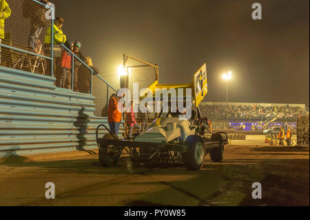 Brisca F1 Voitures Stock shoot out national tour 6 à l'Aréna de flux d'Adrian, Kings Lynn, Norfolk Banque D'Images