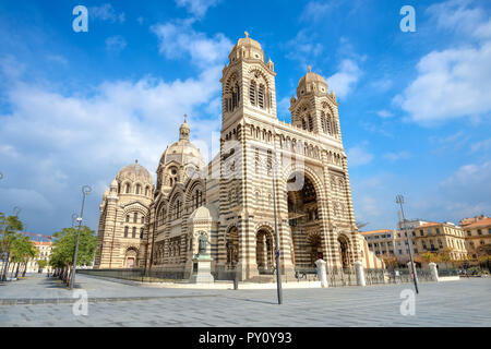 Belle vue sur cathédrale de la Major à Marseille. France Banque D'Images