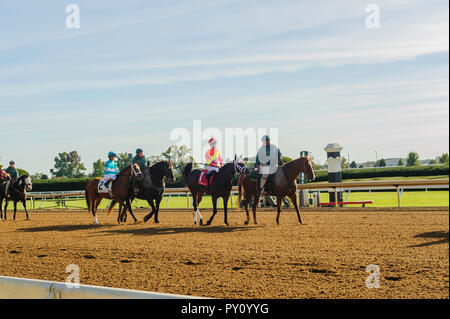 Rencontrez Automne à Keeneland Race Track à Lexington Kentucky Banque D'Images