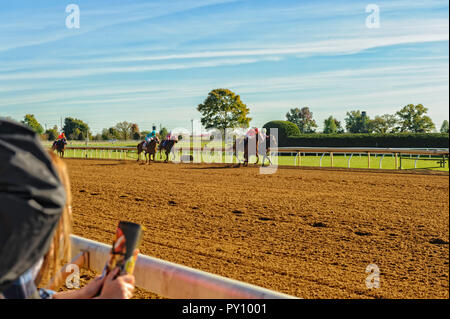 Rencontrez Automne à Keeneland Race Track à Lexington Kentucky Banque D'Images