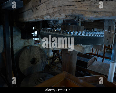 Fonctionnement de l'usine à Worsbrough mill museum, Barnsley, South Yorkshire, Angleterre, Royaume-Uni Banque D'Images