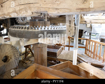 Fonctionnement de l'usine à Worsbrough mill museum, Barnsley, South Yorkshire, Angleterre, Royaume-Uni Banque D'Images