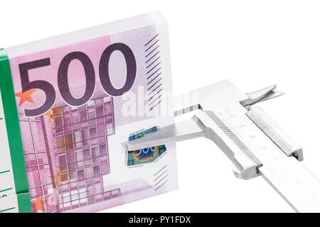 Mesures de l'étrier de l'argent Banque D'Images