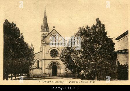 Béguey - église 1. Banque D'Images