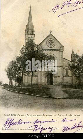 Béguey - église 2. Banque D'Images