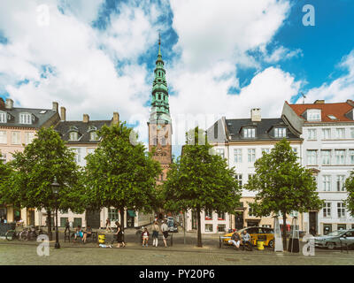 Hojbro square dans la vieille ville de Copenhague, Copenhague, Danemark Banque D'Images