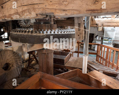 Fonctionnement de l'usine à Worsbrough mill museum, Barnsley, South Yorkshire, Angleterre, Royaume-Uni Banque D'Images