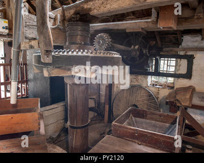 Fonctionnement de l'usine à Worsbrough mill museum, Barnsley, South Yorkshire, Angleterre, Royaume-Uni Banque D'Images