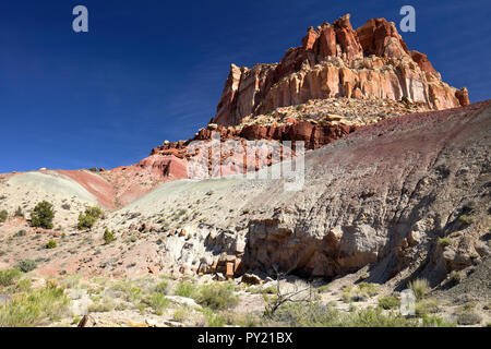 Vue paysage de Capitol Reef dans l'Utah, USA Banque D'Images