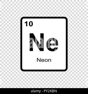 L'élément chimique du tableau périodique. Illustration de Vecteur