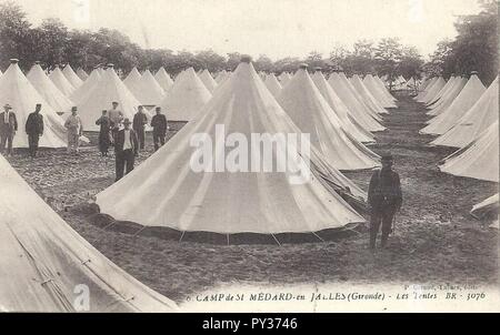 Camp de Saint-Médard - Tentes 7. Banque D'Images