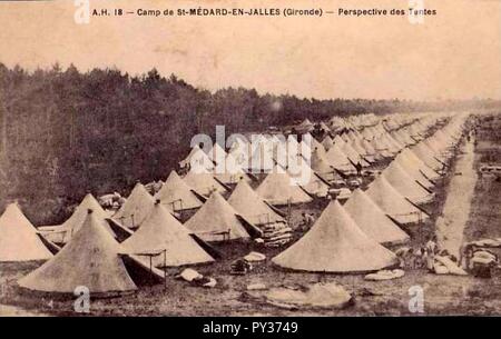 Camp de Saint-Médard - Tentes 9. Banque D'Images