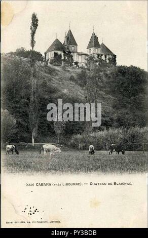 Cabara - château de Blaignac 1. Banque D'Images