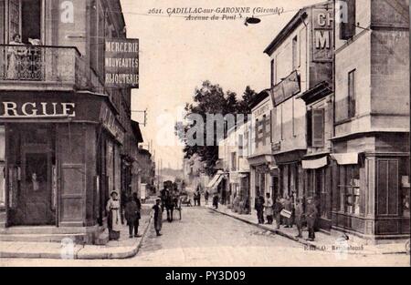 Cadillac-sur-Garonne - rue du pont 1. Banque D'Images