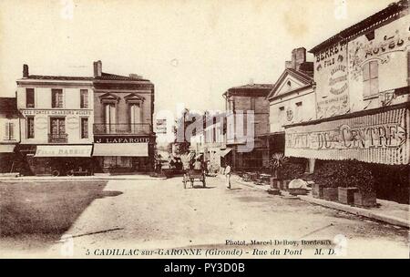 Cadillac-sur-Garonne - rue du pont 3. Banque D'Images