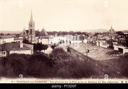 Cadillac-sur-Garonne - vue générale 2. Banque D'Images