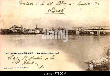 Cadillac-sur-Garonne - vue générale 4. Banque D'Images