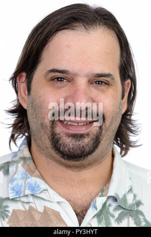 Visage de happy fat man smiling Banque D'Images