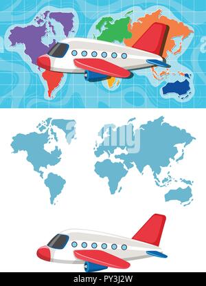 Plan et modèle de carte Wold illustration Illustration de Vecteur